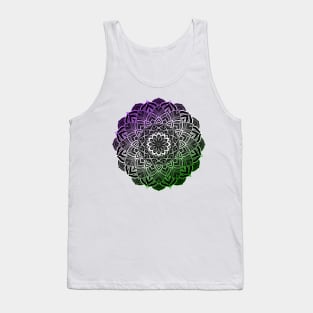 Genderqueer Pride Striped Mandala Tank Top